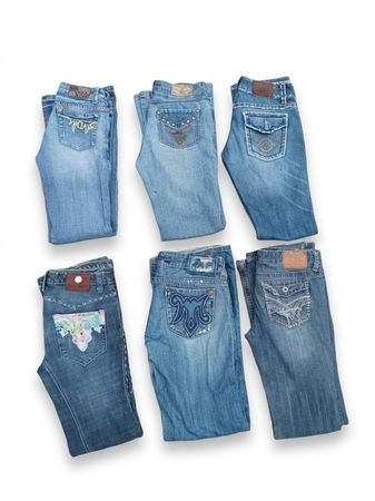 Vintage Y2K Cyber Grunge Denim bootcut Jeans (Z-31)