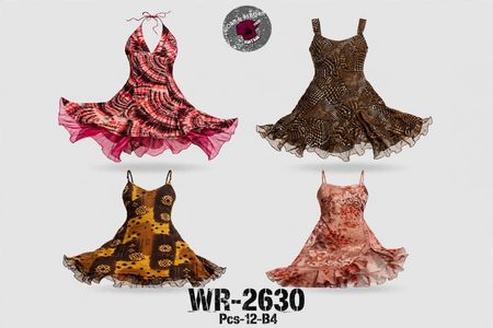 Y2K earthy tone dresses WR-2630