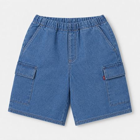 CR2243 UPCYCLED DENIM CARGO-KURZHOSE