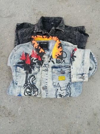Giacca in denim Hip Hop