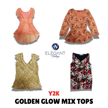 Y2K Golden Glow Mix Tops  - EV1028
