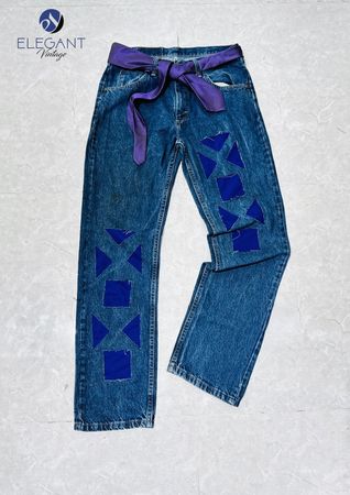 UPCYLED Patchwork Denim Jeans - EVR0513