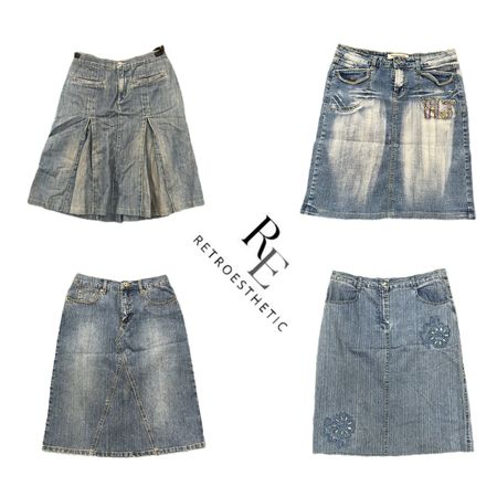 Y2K NYC IT GIRL SAIA MIDI DE JEANS RE-3751
