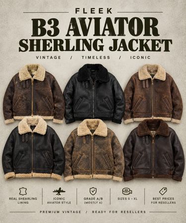 B3 Aviator vestes en mouton retourné