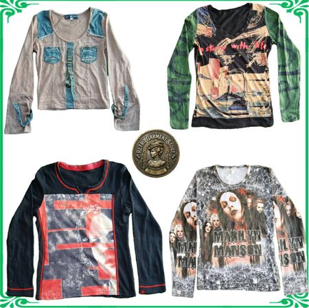 Vintage Y2K Fashion Long Sleeve Tops Blouses Collection
Retro Aesthetic Printed Graphic Tops Lot A120