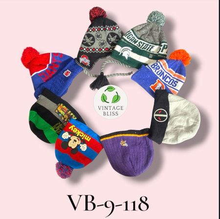 Branded Beanies Hats colourful Wholesale Bundle (VB-9-118) 20 piece