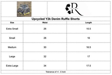 Upcycled Y2K Denim Rüschensch shorts