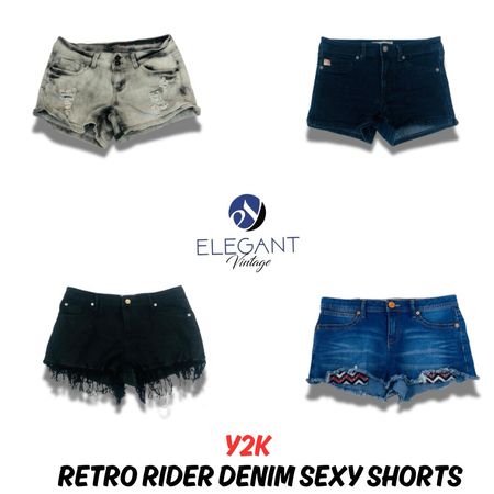 Y2K Retro Rider Denim Sexy Shorts - EV0874