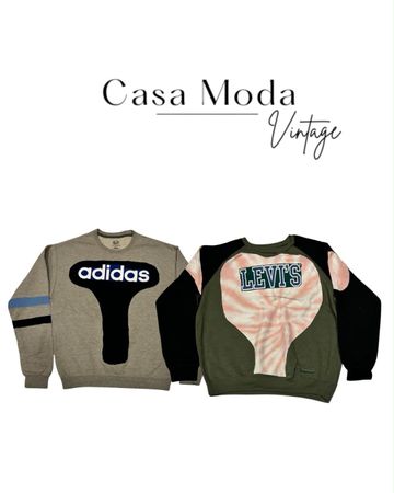120926-41 Upcycled Applique sweatshirts 10 pcs