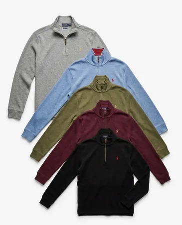 Vintage Polo Ralph Lauren Quarter-Zip Sweaters | Y2K 90s Style | Vintage Knit Sweatshirts | Ralph Lauren Polo