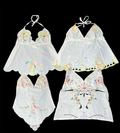 Upcycle Embellished Cami Tops TR608