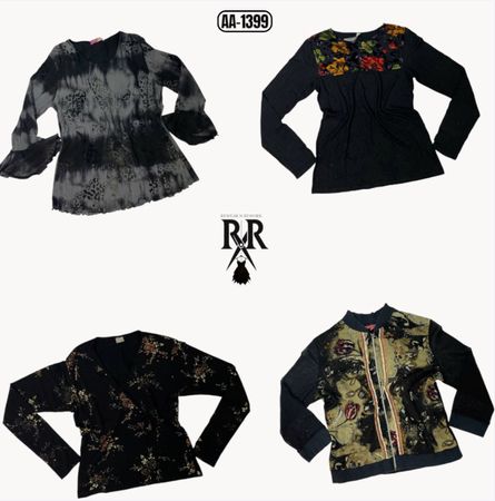 Y2K Black Gothic Mix Tops (AA-1399)