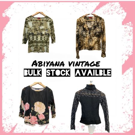 Y2K Animal & Floral Mesh Top Bundle - Long Sleeve