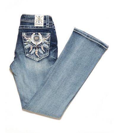 Y2K bootcut heavy embroider/ embellished jeans