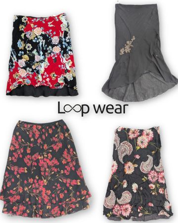 Y2K Fairycore Floral Skirt