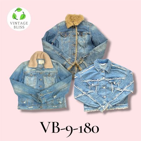 Y2K Denim Jacket Wholesale Bundle 8 Pieces (VB-9-180)