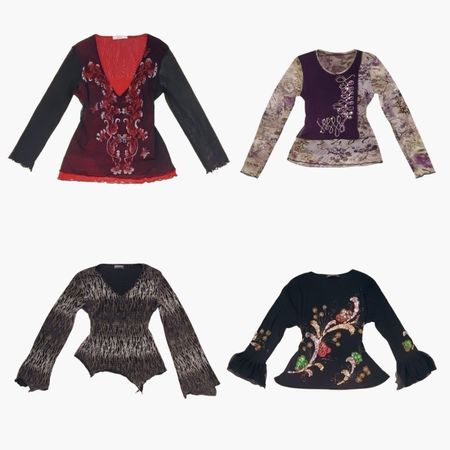 Y2K Mystic Muse Beaded Tops