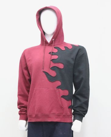 CR2178 UPCYCLED FLAME PATCHWORK HOODIE
