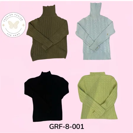 Women’s cables knit sweater- premium Y2K vintage style. (GRF-8-001)