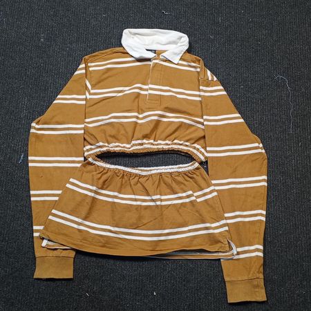 Upcycled Rugby Full Sleeves Top & Skirts