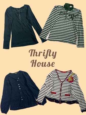 Y2K Striped Henley Top Collection(TH/739)