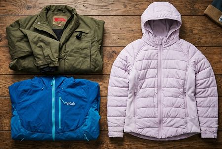 Fjall Raven, Lululemon and Rab jackets
