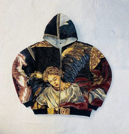 Hoodies en tapisserie upcyclée