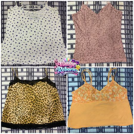 Y2K Vintage Lace, Leopard & Printed Cami Bundle | VR370