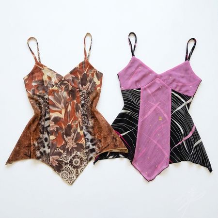 Upcycled Y2K Whimsigoth Cami Tops