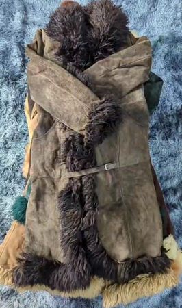 Vintage Fur-lined Suede Coat