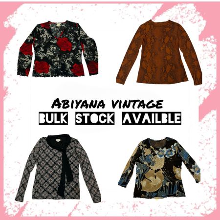 Y2K Long Sleeve Mesh Tops Bundle - Rose Tattoo, Snake Print & Floral Sheer Tops -Av-159