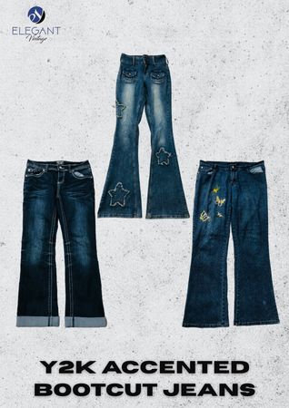 Y2K Akzent Bootcut Jeans - EV2433