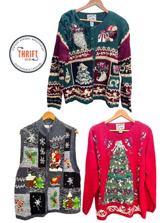 Y2K Vintage Christmas Cardigans Knits