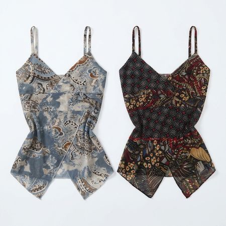Upcycled Y2K Handkerchief Cami Tops