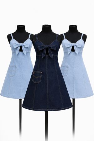 CR2074 Upcycled Denim Dress