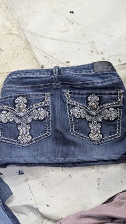 Upcycled Denim Mini skirt y2k
