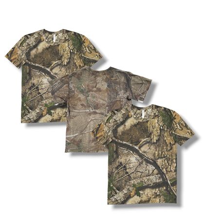 camiseta de camuflagem real tree