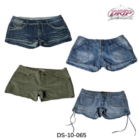 Y2K Low Rise Denim Mini Shorts (DS-10-065)