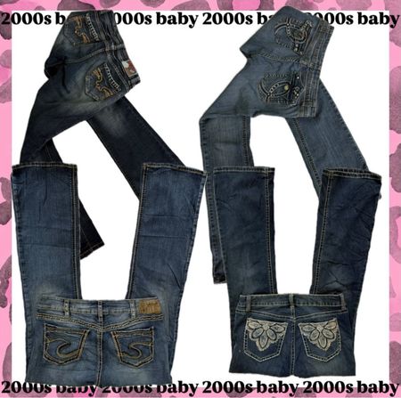 Embroidered bootcut jeans-034