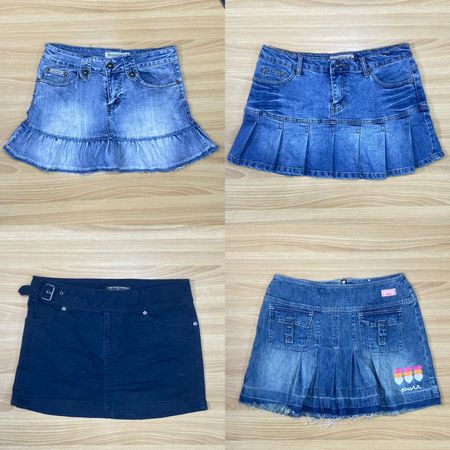 Collection de jupes en denim vintage Y2K – 12 pièces