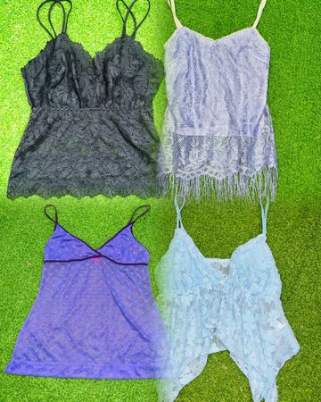 Mélange de dentelle en filet de camisole