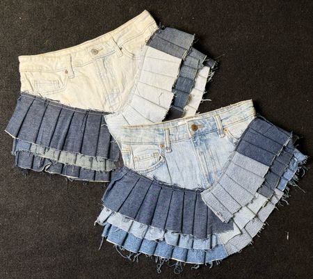 Upcycled Y2k Denim Mini Skirt