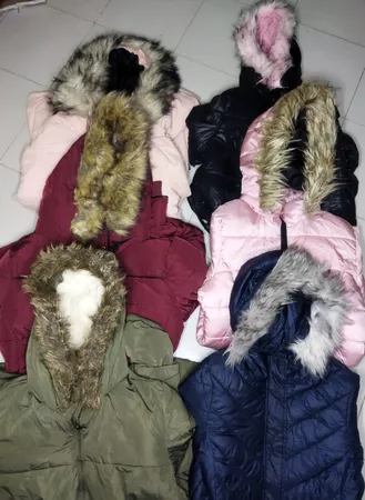 Puffer jackets with fur hood
