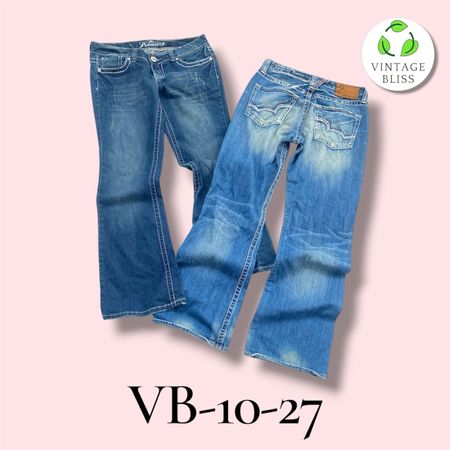 Y2K Jeans a campana ricamati Bootcut all'ingrosso – Stili assortiti 9 pezzi (VB-10-27)