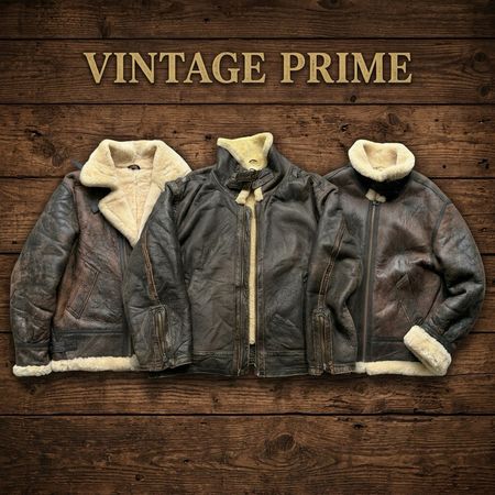 Vintage Shearling B2 Style leather Jackets