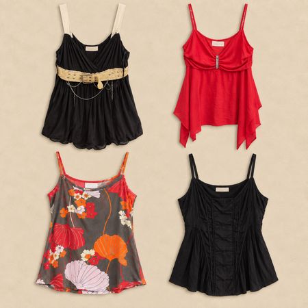 Y2k Fall Femme Cami Tops