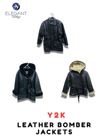 Y2K Leder Bomberjacken - EV1918