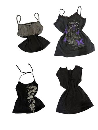 Y2K Grunge Sparkle Cami Tops-ST-197