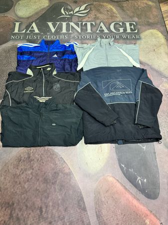 Premium Vintage Windbreaker Jackets | 90s Y2K Style | Mixed Brands