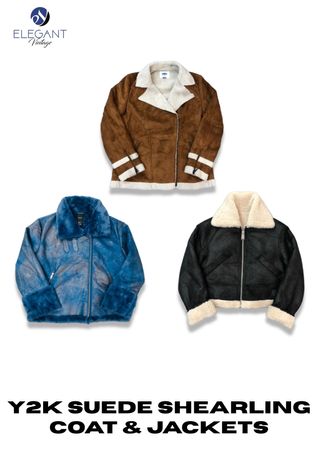 Y2K Suede Shearling Coat & Jackets - EV2306